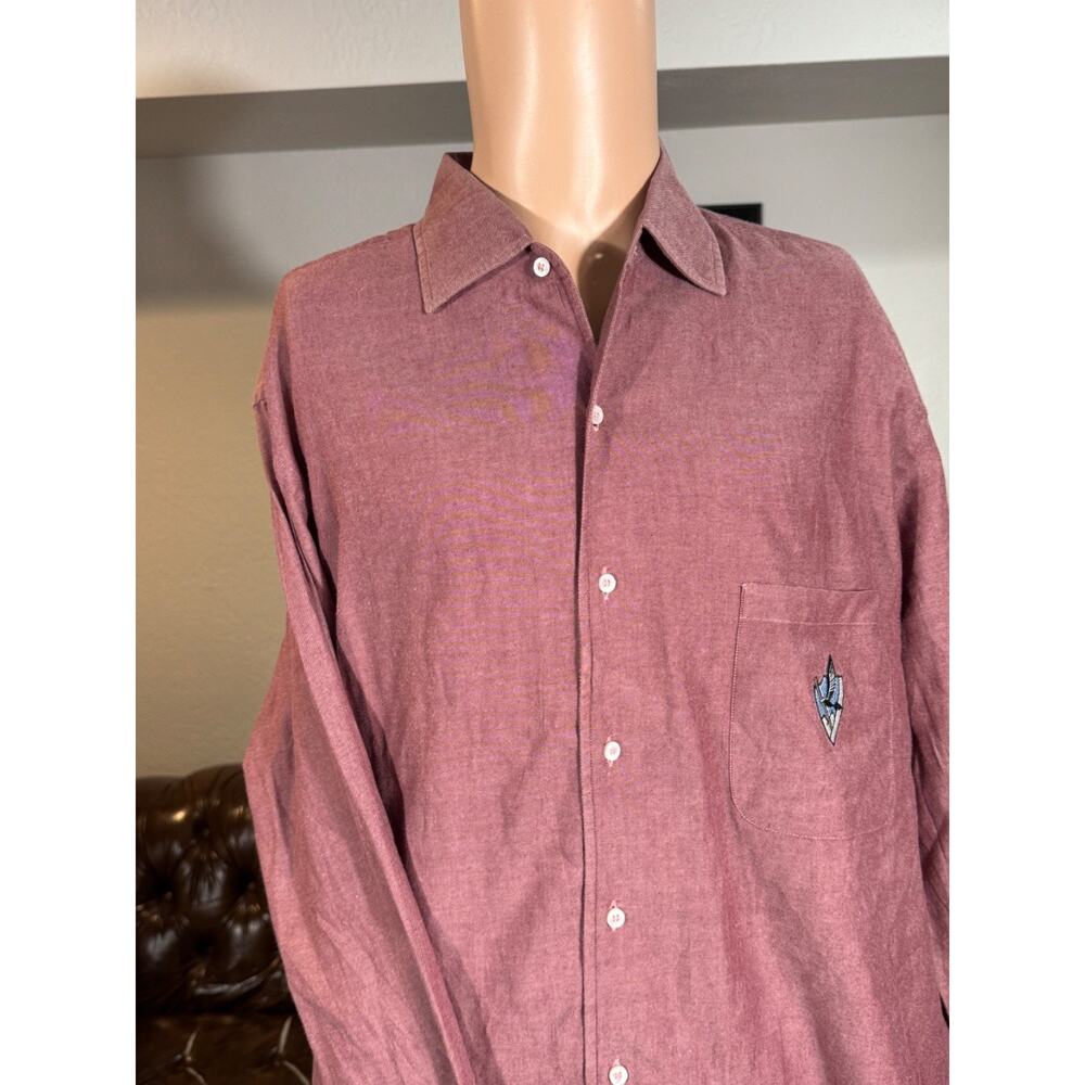 Loro Piana Brushed Flannel Terracotta Red One Piece Collar Shirt XL